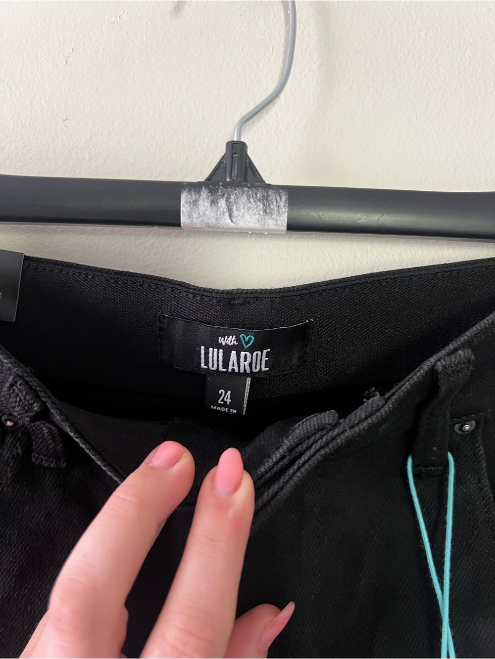 LuLaRoe Black Jean Roll-Cuff Boyfriend Shorts - Picture 2 of 4